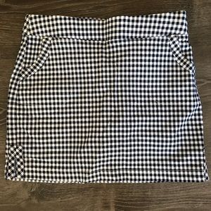 Blue and white checkered skort